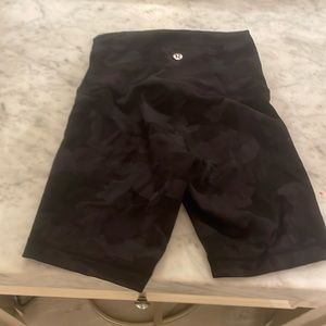 Black Camo Lululemon biker shorts